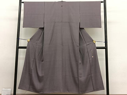 平和屋着物■江戸小紋　作家物　鮫小紋柄　草木染　正絹　逸品　BAAW7698hv