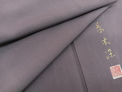 平和屋着物■江戸小紋　作家物　鮫小紋柄　草木染　正絹　逸品　BAAW7698hv
