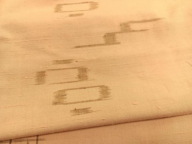 平和屋着物■上質な紬　絣文様　正絹　逸品　BAAW7699hv