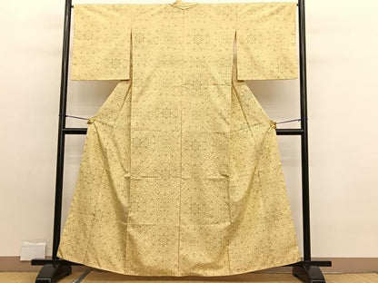 平和屋着物■上質な紬　飾花文　正絹　逸品　BAAW7700hv