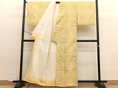平和屋着物■上質な紬　飾花文　正絹　逸品　BAAW7700hv