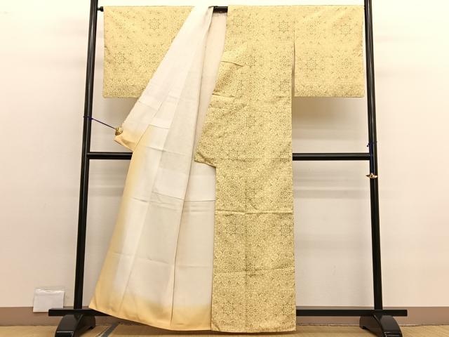 平和屋着物■上質な紬　飾花文　正絹　逸品　BAAW7700hv