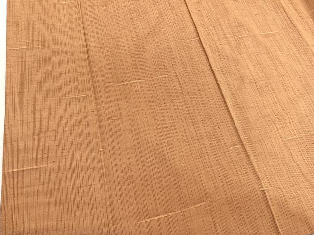 平和屋着物■上質な紬　横段文　正絹　逸品　BAAW7705hv