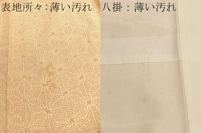 平和屋着物■上質な紬　麻の葉文様　正絹　逸品　BAAW7710hv