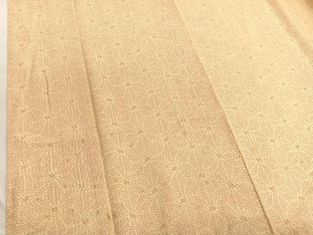 平和屋着物■上質な紬　麻の葉文様　正絹　逸品　BAAW7710hv