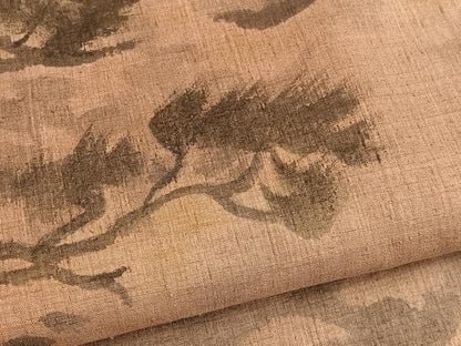 平和屋着物■訪問着　紬地　手描き　風景文　正絹　逸品　BAAW7711hv