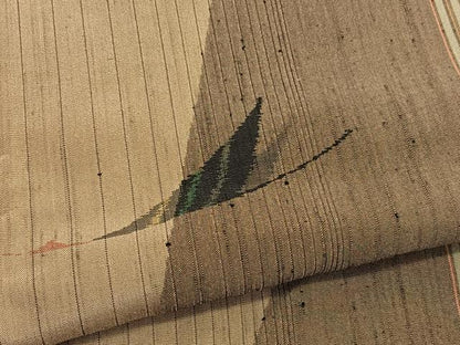 平和屋着物■上質な紬　飛鶴文　正絹　逸品　BAAW7714hv