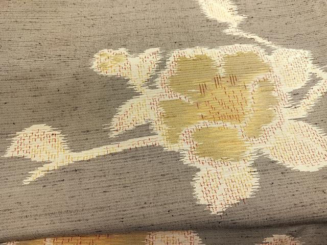 平和屋着物■上質な紬　椿　正絹　逸品　BAAW7716hv
