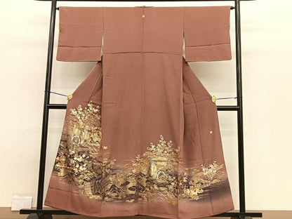 平和屋着物■豪華色留袖　作家物　立波御所車花文　暈し染め　金彩　正絹　逸品　BAAW7726hv