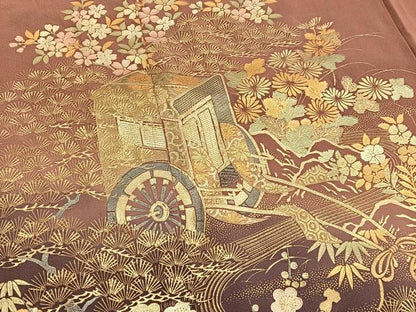 平和屋着物■豪華色留袖　作家物　立波御所車花文　暈し染め　金彩　正絹　逸品　BAAW7726hv