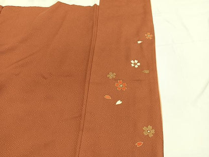 平和屋着物■訪問着　駒刺繍　短冊枝花文　暈し染め　金彩　正絹　逸品　BAAW7730hv