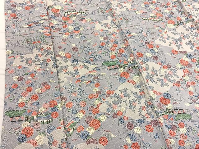 平和屋着物■上質な小紋 御所解花文 正絹 逸品 BAAW7732hv