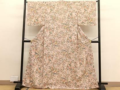 平和屋着物■上質な小紋　草花文　正絹　逸品　未使用　BAAW7735hv