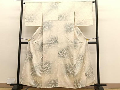 平和屋着物■上質な小紋 舞花文 暈し染め 正絹 逸品 BAAW7748hv