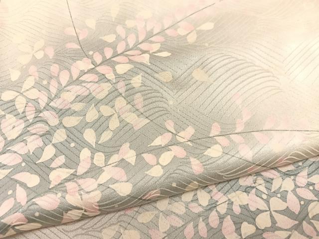 平和屋着物■上質な小紋 舞花文 暈し染め 正絹 逸品 BAAW7748hv
