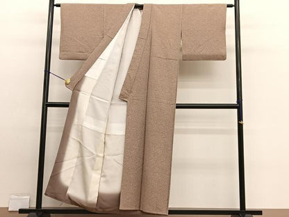 平和屋着物■上質な小紋 枝葉文 正絹 逸品 BAAW7751hv