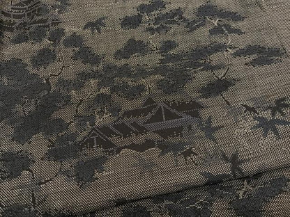 平和屋着物■本場大島紬　9マルキ　風景文　正絹　逸品　BAAW7765hv