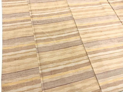 平和屋着物■上質な紬　横段文　正絹　逸品　BAAW7767hv
