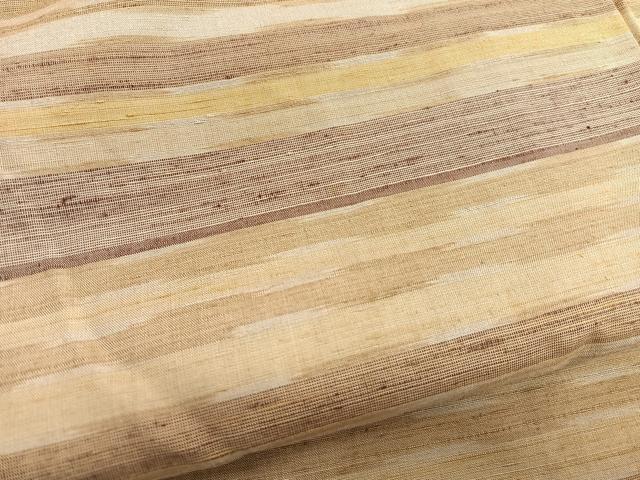 平和屋着物■上質な紬　横段文　正絹　逸品　BAAW7767hv