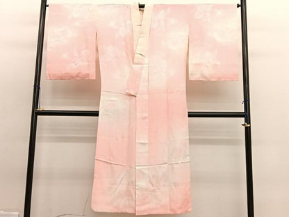 平和屋着物■長襦袢　無双仕立て　流水菊桐地紋　暈し染め　正絹　逸品　BAAW7768hv