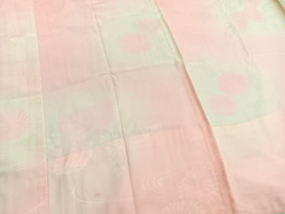 平和屋着物■長襦袢　無双仕立て　流水菊桐地紋　暈し染め　正絹　逸品　BAAW7768hv