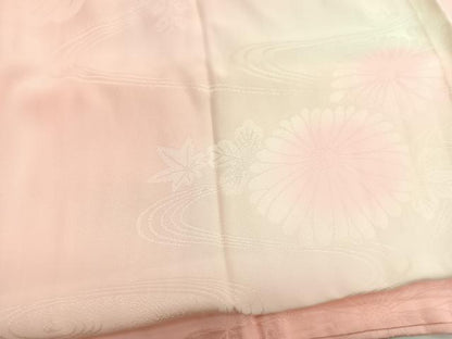 平和屋着物■長襦袢　無双仕立て　流水菊桐地紋　暈し染め　正絹　逸品　BAAW7768hv