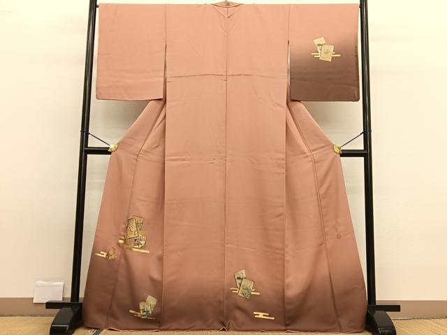 平和屋着物■日本画家　堀信　訪問着　百人一首　金彩　正絹　逸品　BAAW7773hv