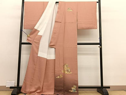 平和屋着物■日本画家　堀信　訪問着　百人一首　金彩　正絹　逸品　BAAW7773hv