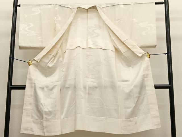 平和屋着物■長襦袢 無双仕立て 七宝流水地紋 正絹 逸品 BAAW7776hv