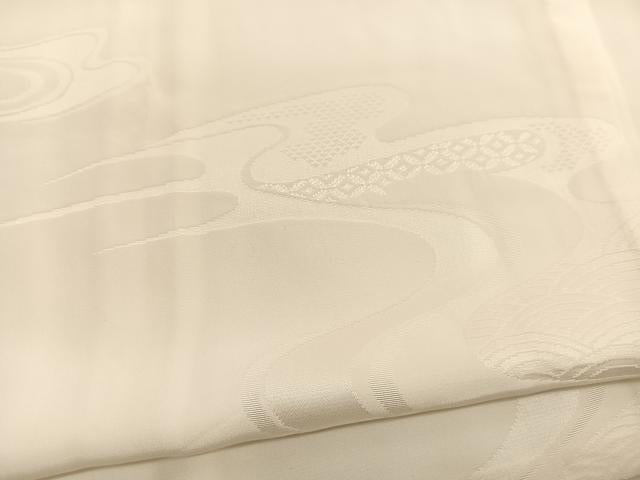 平和屋着物■長襦袢 無双仕立て 七宝流水地紋 正絹 逸品 BAAW7776hv