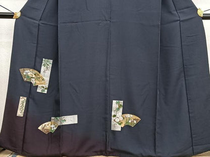 平和屋着物■訪問着 地紙短冊花文 暈し染め 金銀彩 さが美扱い 正絹 逸品 BAAW7778hv