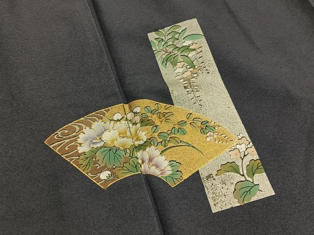 平和屋着物■訪問着 地紙短冊花文 暈し染め 金銀彩 さが美扱い 正絹 逸品 BAAW7778hv