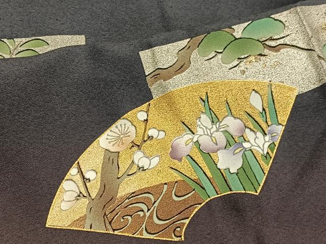 平和屋着物■訪問着 地紙短冊花文 暈し染め 金銀彩 さが美扱い 正絹 逸品 BAAW7778hv