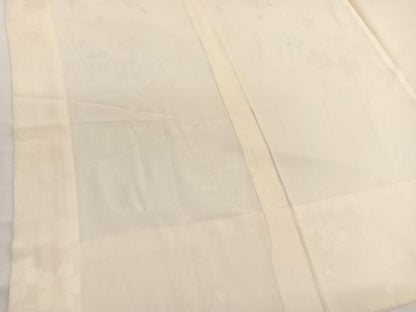 平和屋着物■長襦袢 無双仕立て ふくれ織 桜地紋 正絹 逸品 未使用 BAAW7782hv