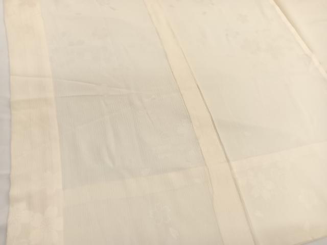 平和屋着物■長襦袢 無双仕立て ふくれ織 桜地紋 正絹 逸品 未使用 BAAW7782hv