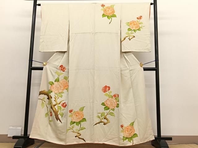 平和屋着物■訪問着 絞り 枝花文 ろうけつ染め 正絹 逸品 BAAW7788hv