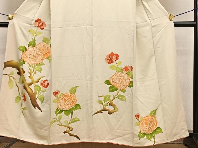 平和屋着物■訪問着 絞り 枝花文 ろうけつ染め 正絹 逸品 BAAW7788hv