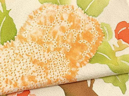 平和屋着物■訪問着 絞り 枝花文 ろうけつ染め 正絹 逸品 BAAW7788hv