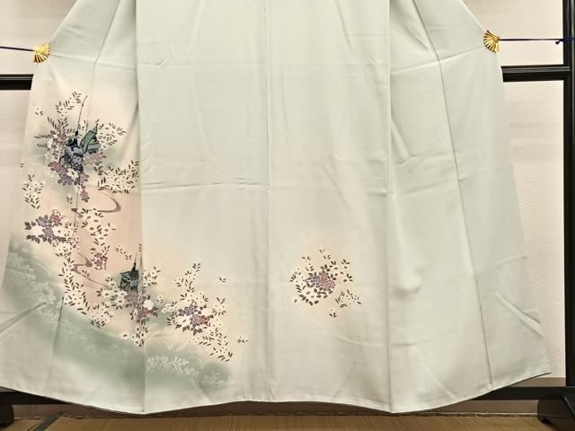 平和屋着物■訪問着 鉾流水花文 暈し染め 金彩 正絹 逸品 BAAW7797hv