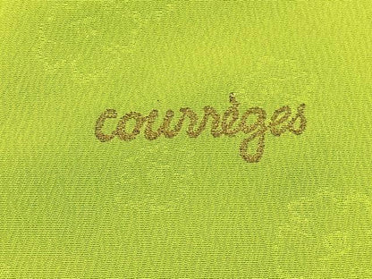 平和屋着物■COURREGES・クレージュ 色無地 花地紋 若草色 正絹 逸品 BAAW7802hv