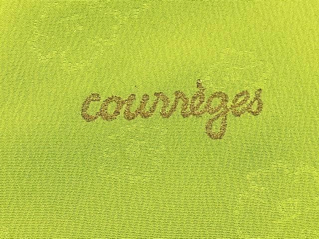 平和屋着物■COURREGES・クレージュ 色無地 花地紋 若草色 正絹 逸品 BAAW7802hv