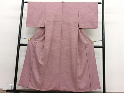 平和屋着物■上質な色無地 立波地紋 ときがら茶色 正絹 逸品 BAAW7805hv