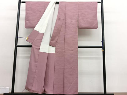 平和屋着物■上質な色無地 立波地紋 ときがら茶色 正絹 逸品 BAAW7805hv