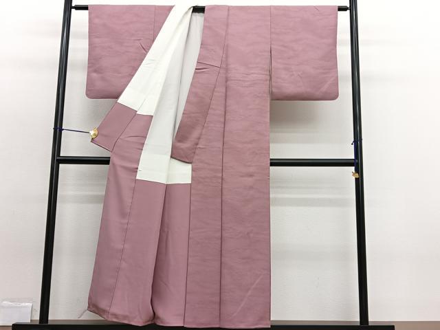 平和屋着物■上質な色無地 立波地紋 ときがら茶色 正絹 逸品 BAAW7805hv
