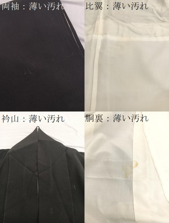 平和屋着物■豪華黒留袖 刺繍 白鷺花文 金彩 正絹 逸品 BAAW7809hv