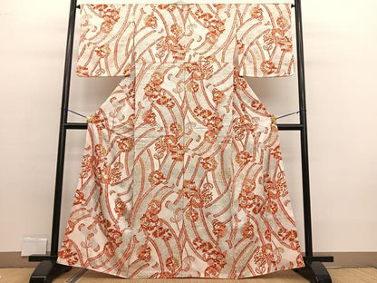 平和屋着物■上質な小紋 簾花丸文 金彩 やまと誂製 正絹 逸品 未使用 BAAW7812hv