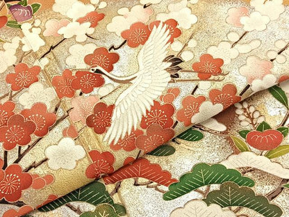 平和屋着物■豪華黒留袖 作家物 飛鶴浜松文 暈し染め 金銀彩 正絹 逸品 BAAW7825hv