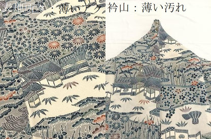 平和屋着物■上質な小紋 型染め 松竹梅御所解文 鬼しぼ縮緬 正絹 逸品 BAAW7828hv