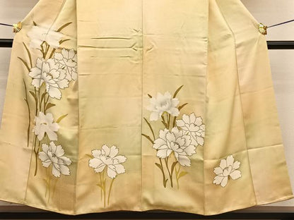 平和屋着物■中国三大刺繍 相良刺繍 訪問着 牡丹 暈し染め 金彩 正絹 逸品 BAAW7829hv