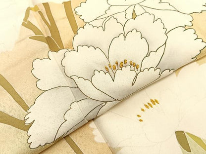 平和屋着物■中国三大刺繍 相良刺繍 訪問着 牡丹 暈し染め 金彩 正絹 逸品 BAAW7829hv